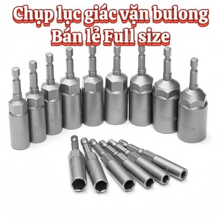 Đầu chụp chân lục giác Diamon 80mm gắn máy vặn bulong, đai ốc bán lẻ full size 6-19 giá sỉ