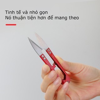 Kéo Bấm Chỉ - Kéo Cắt Chỉ Cán Nhựa Chữ U Nhiều Màu SUNNY