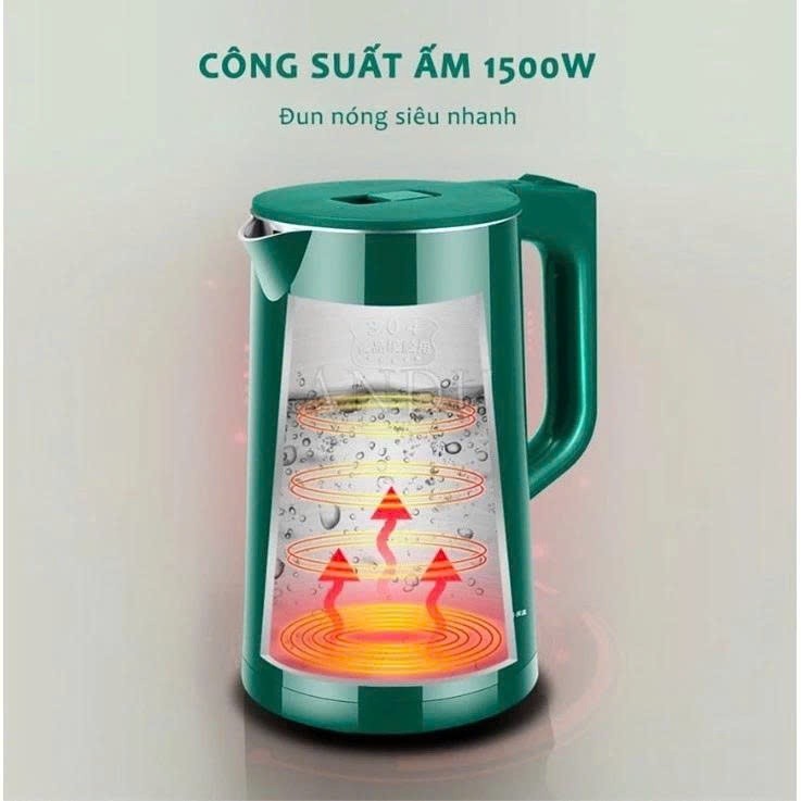 Ấm Siêu Tốc ST19  Cuckoo 2 Lớp, Công Suất Lớn 1500W,Dung Tích 2.5L An Toàn Tiết Kiệm Điện_ST19