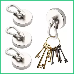 Nam châm có móc 4 chiếc Móc treo Móc treo có móc treo nam châm Carabiner cho tủ lạnh nhà bếp gia đình jiwvn