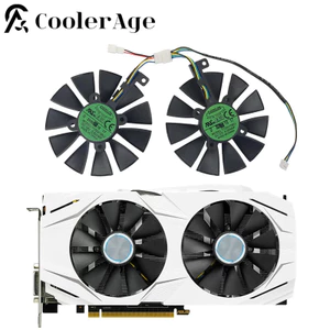 IOriginal 87MM T129215BU RX480 Dual RX57 Expedition Quạt đồ họa làm mát cho ASUS GTX 1060 1070 Bộ làm mát quạt Card Video kép *
