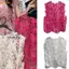 Pealike Thoáng Khí Không Tay Xe Tăng Thêu Bướm Chi Tiết Thường Ngày Camisole Crop Áo Vest Nữ Bé Gái