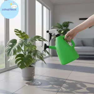 Ấm đun nước áp suất Pufangbliss, Chậu tưới cây trong vườn bằng nhựa, Đồ dùng làm vườn 1L Có thể điều chỉnh 2 trong 1 Hoa er Home VN
