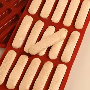 Bánh quy ngón tay Tiramisu Silicone thương mại Dụng cụ làm bánh tự làm cho hộ gia đình Chịu nhiệt độ cao 15 khuôn VN