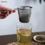 Luckyew Máy pha trà bằng thép không gỉ Bộ lọc rò rỉ trà có thể tái sử dụng Bộ lọc ấm trà Hình dạng tai đơn Cà phê Thảo mộc Máy khuếch tán gia vị có tay cầm TQ
