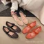 Dép Pha Lê Rỗng Flat ins Thời Trang Phù Hợp Với Giày Đi Biển Chống Trơn Trượt Đơn Giản Thoáng Khí