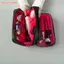 FAVORITEGOODS Túi trang điểm Mini màu đen, Túi lưu trữ Nylon thời trang dành cho nữ, Dây kéo Doule Túi đựng mỹ phẩm nhỏ du lịch hàng ngày