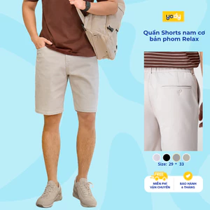 Quần shorts nam Yody phom relax, cạp phối chun sau thoải mái dễ chịu TRA - MCCS26S010