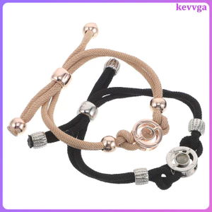 2 Chiếc Kết Nối Thời Trang Cặp Đôi Vòng Tay Nhiều Màu Có Thể Điều Chỉnh Khoảng Cách Mối Quan Hệ Trang Sức Kevga