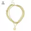 Dây chuyền tiền xu nhiều lớp Choker Nelace Chân dung Chunky Nelaces Trang sức [Mina]