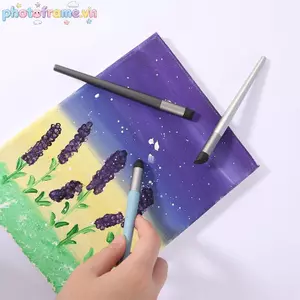 Photoframe 1 / 3 Cái Có Thể Tái Sử Dụng Vẽ Nghệ Thuật Máy Xay Sinh Tố Bút Xốp Pastel Dụng Cụ Cho Tranh Sơn Dầu Có Thể Giặt Phác Thảo Chà Bàn Chải VN