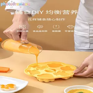 Khung Ảnh Khuôn Bánh Silicon Cho Bé Bổ Sung Thực Phẩm Làm Chịu Nhiệt Thích Hợp Cho Hấp Và Đun sôi Nồi Chiên Không Khí Phụ Kiện Nhà Bếp VN