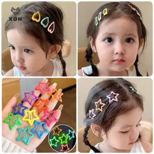 10 Kẹp Tóc Ngôi Sao Dạ Quang Màu Kẹo Cho Trẻ Em Bé Gái Mũ Kim Loại Barrettes Trái Tim Dễ Thương BB Kẹp Tóc Phụ Kiện Tóc [Mina]