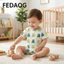 Đồ ngủ trẻ em FEDAOG, Bộ đồ trẻ em mỏng bằng vải lụa băng, Áo liền quần in hình hoạt hình chất lượng cao mùa hè