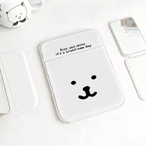 mặ chó xinhGương Mini Xách Tay Gấp Gọn Da PU Nhiều Màu Pastel Phù Hợp Du Lịch