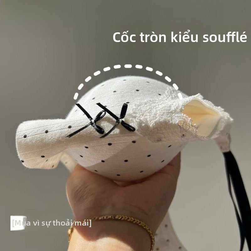 Đồ lót nâng ren màu tương phản hoa ngọt ngào sữa | Ngực Nhỏ Nhìn Lớn Nửa Cốc Áo Ngực Không Dây Ngực-Receiving Cô Gái Hàn Quốc Trắng T Thấp Mặc Thiên Đường