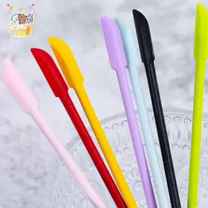 Dụng cụ cạo hai đầu bằng silicon Đầu nhỏ thìa mỹ phẩm Kem nền Mini Dig Spoon Dụng cụ trang điểm Mỹ phẩm ELWW