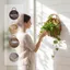 Chậu hoa DONOVANQQ, Giỏ trồng cây mây thủ công mục vụ, Hộp đựng đồ treo tường tự nhiên Dệt bình trang trí sân vườn