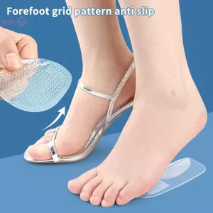 1 Cặp Đệm Massage Trong Suốt Giày Chống Trơn Trượt Chân Miếng Lót Chăm Sóc Bàn Chân Cao Gót Silicon Gel Đệm Đế