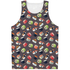 Áo ba lỗ nam Sushi 3D 2026, Áo ba lỗ thông thường mùa hè Nhật Bản, Thể thao ngoài trời mềm mại thoáng khí