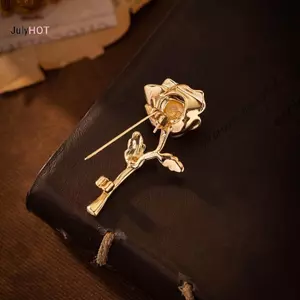 JULYHOT Cao Cấp Vàng-Tone Hoa Hồng Trâm Pin Dành Cho Nữ Và Nam - Bộ Đồ Thanh Lịch Huy Hiệu Áo Trang Sức Thời Trang Ve Áo Phụ Kiện Massivedeals