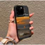 Corning Leather Paste Case Cute Grid Puppy, Precision Cut For iPhone 14/15/16 Pro Max/17