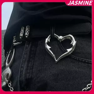 JASMINE Carabiner Hình Trái Tim Phong Cách Retro Gothic Móc Khóa Kim Loại Dễ Dàng Kẹp Carabiner Cho Chìa Khóa Túi Bapas Treo Carabiner Kẹp JASMINE
