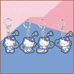 SQ11 Sanrio HELLO KITTY Acrylic Móc Khóa Hoạt Hình Dễ Thương Mặt Dây Chuyền Bền Đẹp Cho Ba Lô Túi Charm & Chìa Khóa