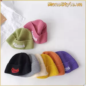 Mũ mùa thu đông MONOSTYLE, Mũ ấm áp bằng sợi Acrylic, Phim hoạt hình mềm mại và thân thiện với da Mũ dày chống gió cho trẻ em Trẻ em Trẻ em