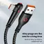 Cáp USB sang C sạc nhanh GE 120W 90 ° Thiết kế uốn cong Thích hợp cho cáp sạc Huawei Honor Vivo VN