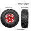 4 55mm 7mm Hex 1.0 '' Kim Loại Beadlock Bánh Xe Nâng Cấp Hub Vành Cho 1 / 18 Rc Xe Bánh Xích Traxxas Trx4-m Trx4m Bronco Defender Trục Scx24 Fms Fms Nâng Cấp