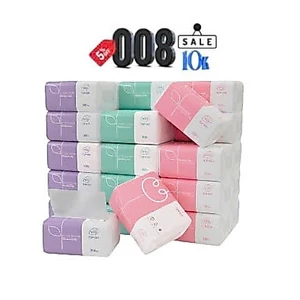 1 thùng 30 gói giấy rút vệ sinh 3 mầu 4 lớp cao cấp tiện lợi