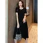 Mùa hè 2026 Plus size Hơi béo eo hẹp Váy thường ngày che phủ da thịt Tính khí giảm tuổi phù hợp với tất cả các trận đấu dài béo mm Váy đi lại hàng ngày dành cho nữ