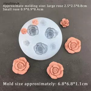 Ziyulinyuk 3D Hoa Hồng Hình Lá Khuôn Silicon Fondant Khuôn Socola Nến Xà Phòng Khuôn Bánh Trang Trí Dụng Cụ Nướng Bánh Phụ Kiện VN