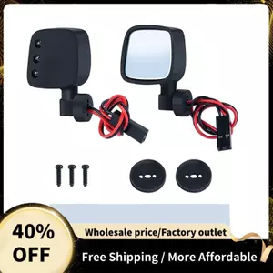 RC Gương Chiếu Hậu Ô Tô Có Đèn LED Cho 1 / 10 SCX10 II III RC Xe Bánh Xích Mô Phỏng Trang Trí Phần
