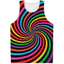 Rainbow Vortex 3D Tank Top Dành Cho Nam, In Kỹ Thuật Số Không Tay, Bông Tai Kẹp Y2K Dạo Phố Tập Gym Tee