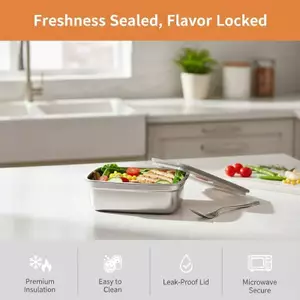Doutie Hộp Bảo Quản Thực Phẩm Inox Chống Rò Rỉ 800ML Hộp Bento Di Động Để Đi Bộ Đường Dài Cắm Trại Làm Việc Trường Học Giải Pháp Ăn Trưa VN