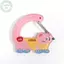 PUSKY 1 Cái Hoạt Hình Mèo Carabiner Acrylic Hình Túi Móc Khóa Động Vật Dễ Thương Bapa Charm Bé Gái Thẩm Mỹ Leo Móc Phụ Kiện VN