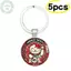 PUSKY 1 / 3 / 5 Chiếc Nhật Bản Tốt Lu Charm Hợp Kim Kẽm Móc Khóa Maneki Neko Luy Mèo Móc Khóa Cho Chìa Khóa Ô Tô Túi Mặt Dây Chuyền Quà Tặng VN