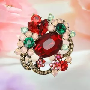 PNPIA- Trâm cài hoa pha lê thời trang dành cho nữ Quần áo Áo khoác trang sức thông thường Phụ kiện Quà tặng
