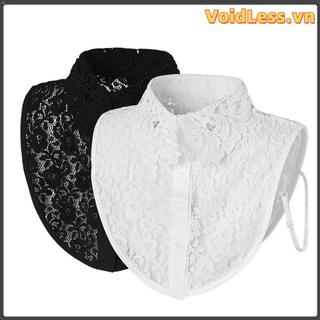Cổ Giả Voidless Trắng Đen Có Thể Tháo Rời, Phụ Kiện Thời Trang Cho Khăn Choàng Ren Quấn Nữ Và Bé Gái