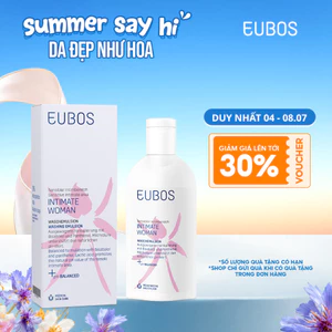 Dung Dịch Vệ Sinh Phụ Nữ EUBOS Intimate Woman Giúp Hỗ Trợ Làm Sạch, Cân Bằng Độ pH, Chai 200ml