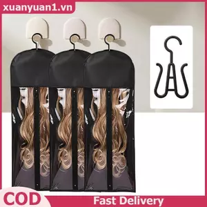 XUAN Tóc Giả Túi Bảo Quản Có Móc Treo Hộp Đựng Tóc Giả Túi Nước Chống Bụi Tổ Chức Bảo Vệ Cho Phần Mở Rộng Tóc Chuyên Nghiệp VN