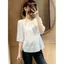 Mùa hè 2026 Plus size Áo sơ mi ngắn tay thêu chéo phong cách Trung Quốc cỡ lớn béo mm rộng che thịt mỏng hơn Phong cách Trung Quốc Áo sơ mi nhỏ sang trọng đẹp dành cho nữ