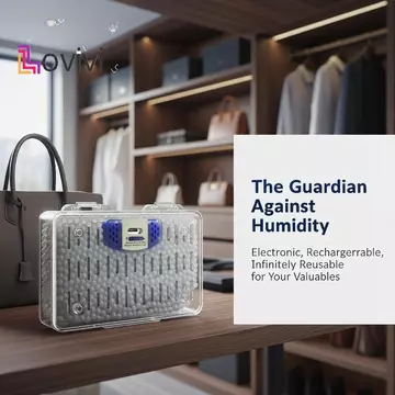 [Lovivi] Thẻ hấp thụ độ ẩm Mini có thể tái sử dụng Máy hút ẩm điện tử cho kính hiển vi máy ảnh Bảo vệ thiết bị phòng thí nghiệm MỚI