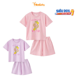 Bộ thun ngắn tay bé gái Rabity 960.103
