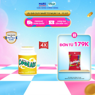 Combo 4 hũ kẹo Sing-gum Cool Air hương bạc hà - mật ong - chanh hũ 40 viên