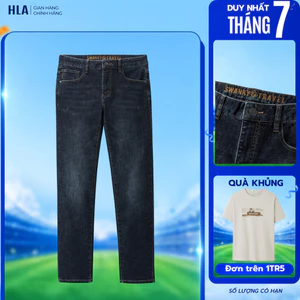 Quần Jeans Nam HLA Co Giãn Thoải Mái – Dáng Suông Cổ Điển & Thêu Tinh Tế