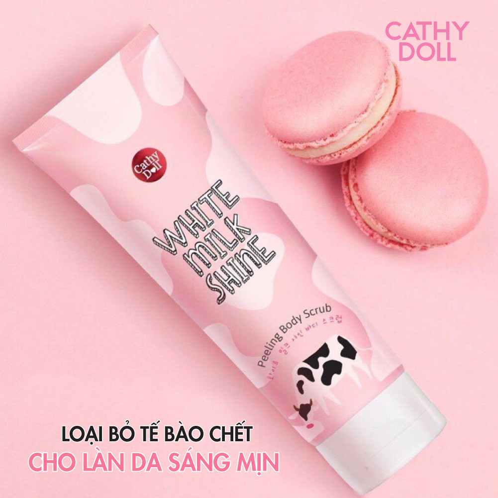 Tẩy Tế Bào Chết Toàn Thân Sữa Bò White Milk Shine Peeling Body Scrub 320 ml Hỗ Trợ Dưỡng Ẩm, Mờ Thâm Và Làm Đều Màu Da