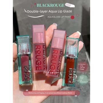 son bóng black rouge son Cảm nhận bầu không khí Số màu!BLACKROUGE Black Rouge Hai Lớp Bóng Nước Son Bóng Mượt Lâu Dài Làm Trắng Da Dưỡng Ẩm Làm Sáng
